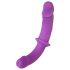 SMILE - kandes rihma ja topelt dildo (lilla-must)