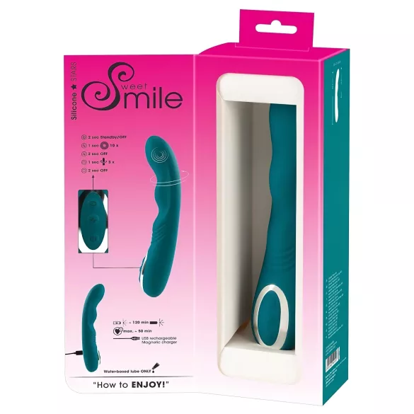 SMILE - akuga veekindel G-punkti vibraator pöörlev - roheline