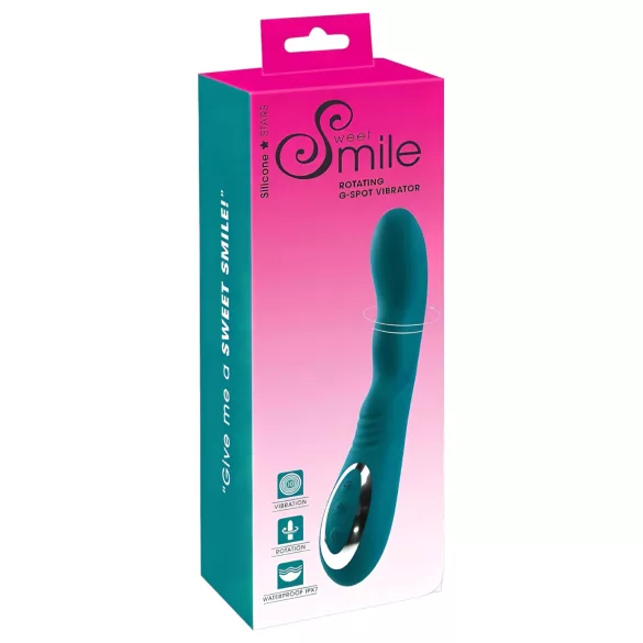 SMILE - akuga veekindel G-punkti vibraator pöörlev - roheline