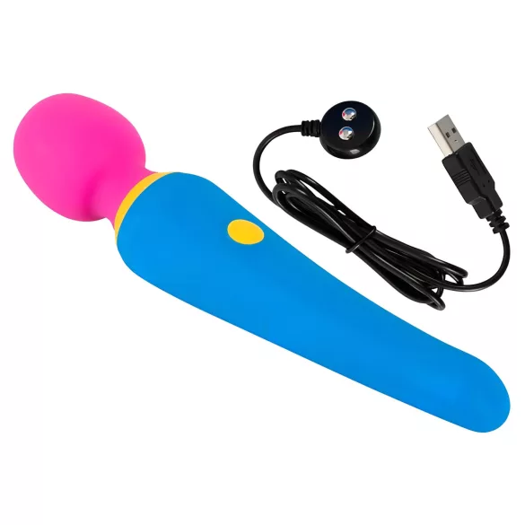 You2Toys - aku vibraator massaažiks - veekindel, värviline