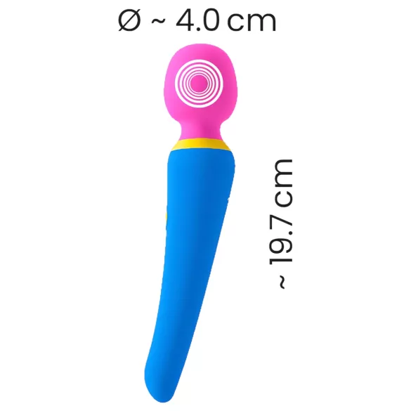 You2Toys - aku vibraator massaažiks - veekindel, värviline