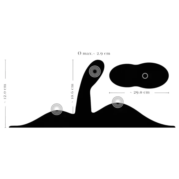 VibePad 3 - juhtmevaba G-punkti vibraatorpadi - aku - must