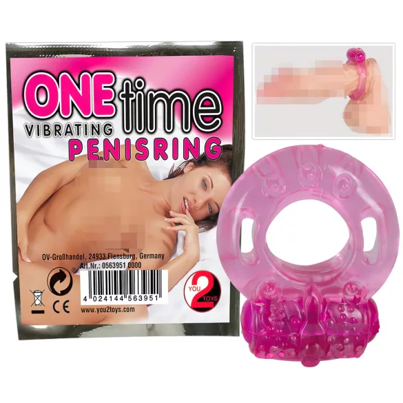 You2Toys - Ühekordne vibro peeniserõngas (roosa)