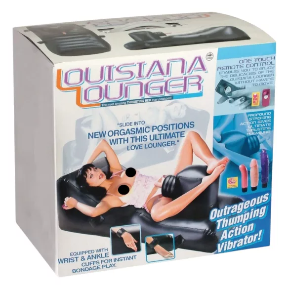 NMC - Louisiana Lounger - seksimasin sisseehitatud vibraatoriga (must)