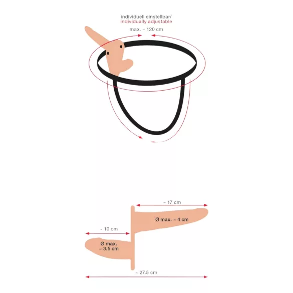 You2Toys - topitav duo vibraator - naturaalne