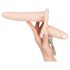 You2Toys - Kaheosaline strap-on vibrator - naturaalne