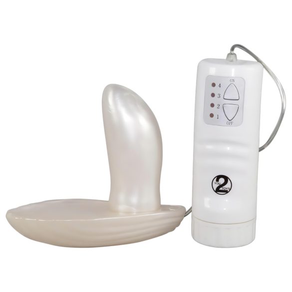 You2Toys - Karpikujuline kehale kinnitatav vibraator (valge)