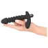 Black Velvets - vibreeriv dildo - sooneline - must, keskmine