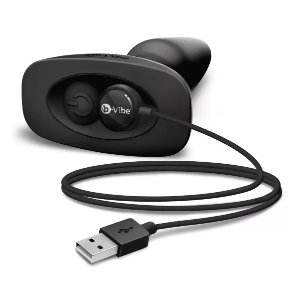 b-Vibe - pöörlev pärlitega anaalvibraator (must)