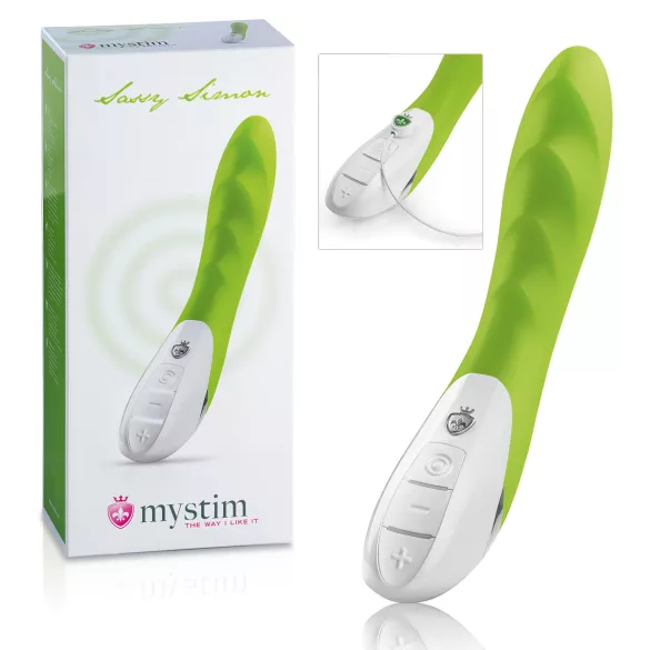 mystim - vibraator 2 mootoriga - roheline