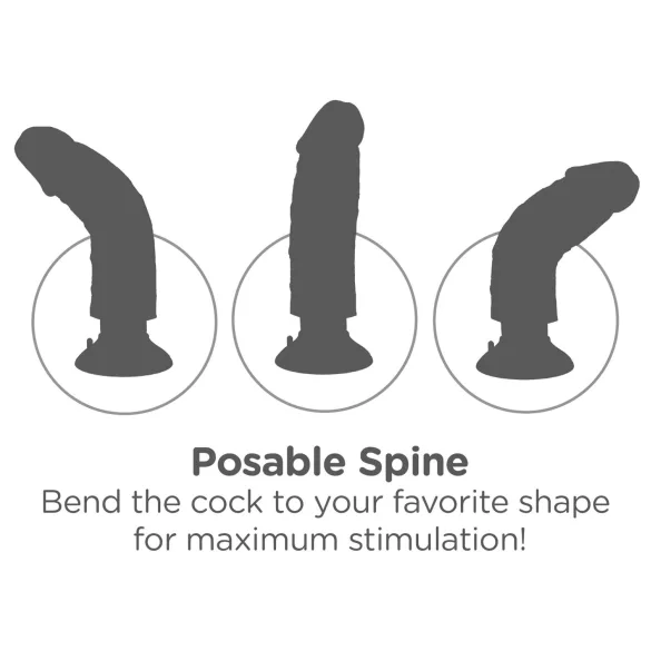 King Cock - dildo vibraator iminapaga - 23 cm naturaalne