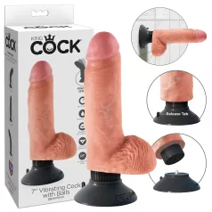 King Cock - dildovibraator iminapaga - 18 cm - naturaalne