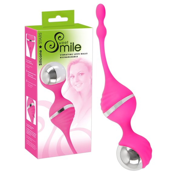SMILE Armastuse Pall - vibreeriv geiša kuul (roosa)