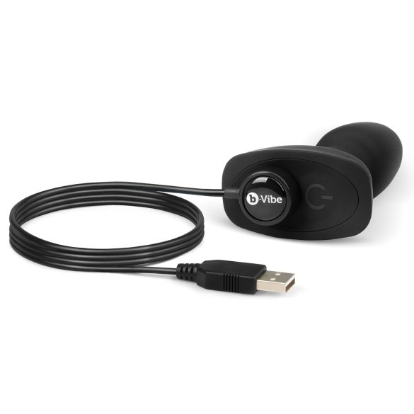 b-Vibe Rimming - pöörlev pärlitega anaalseks vibraator - must