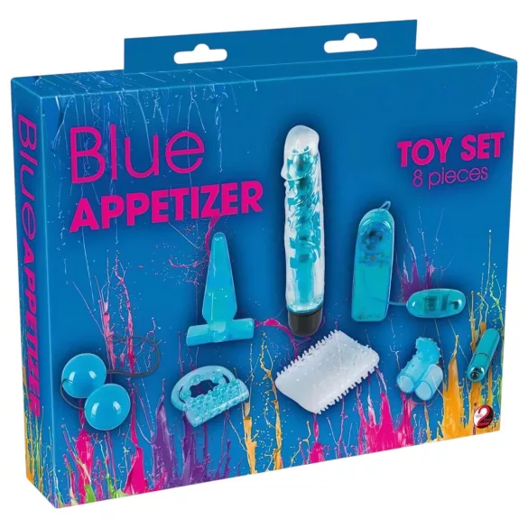 You2Toys - vibraatorikomplekt 8-osaline - sinine