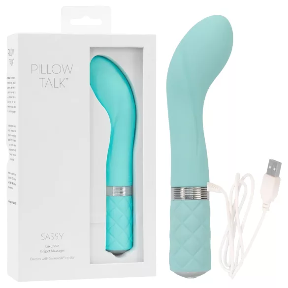 Pillow Talk Sassy - G-punkti vibraator - aku - türkiissinine