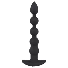 Black Velvets - akuga pärlitega anaalseks vibraator - must