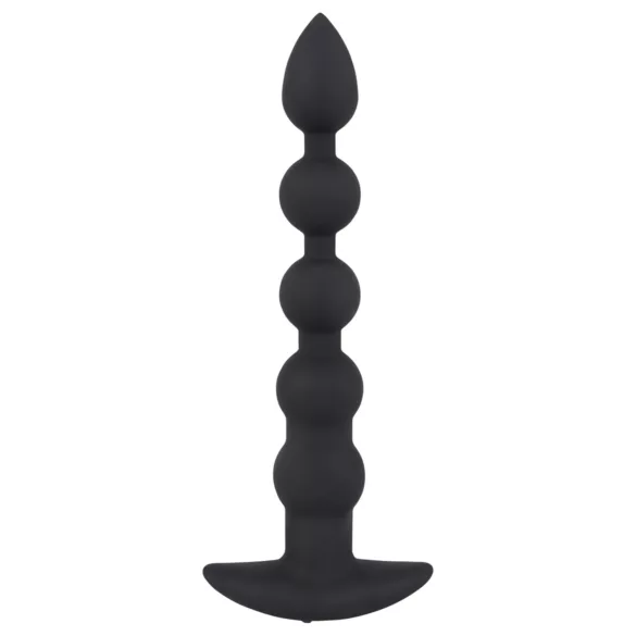 Black Velvets - akuga pärlitega anaalseks vibraator - must