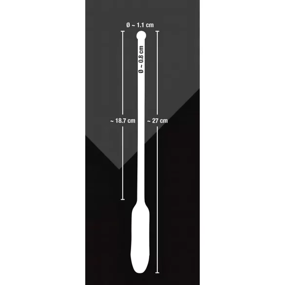 You2Toys - vibreeriv dilataator - silikoon, must, 8-11mm