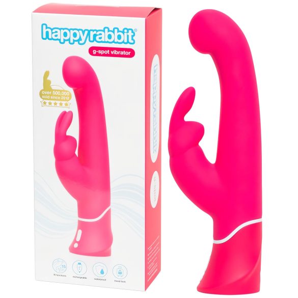 Happyrabbit G-spot - veekindel, kliitoriga vibraator (roosa)