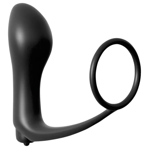 Pipedream - Analfantasy - sõrme anaalvibraator peeniserõngaga (must)