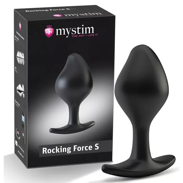 mystim Rocking Force S - elektro anaalpistik - väike (must)