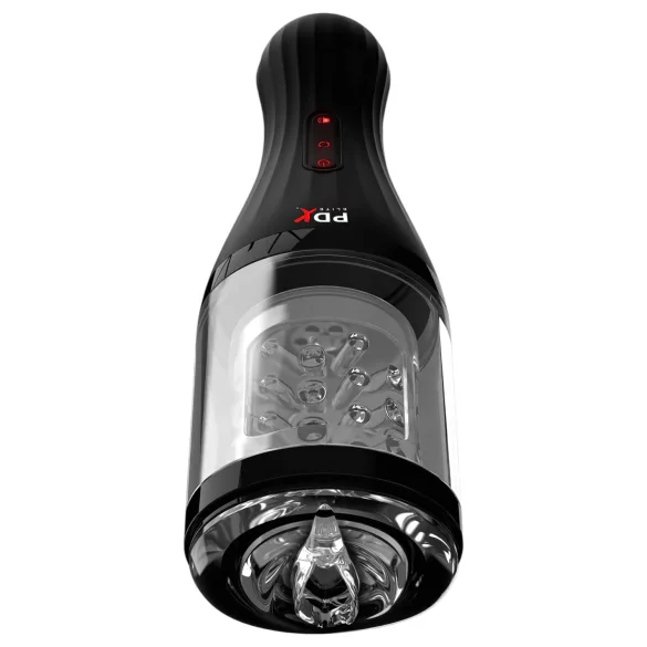 PDX Elite - masturbaator meestele - automaatne - läbipaistev/must