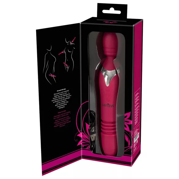 Javida Thrusting - 3in1 masseeriv vibraator (punane)