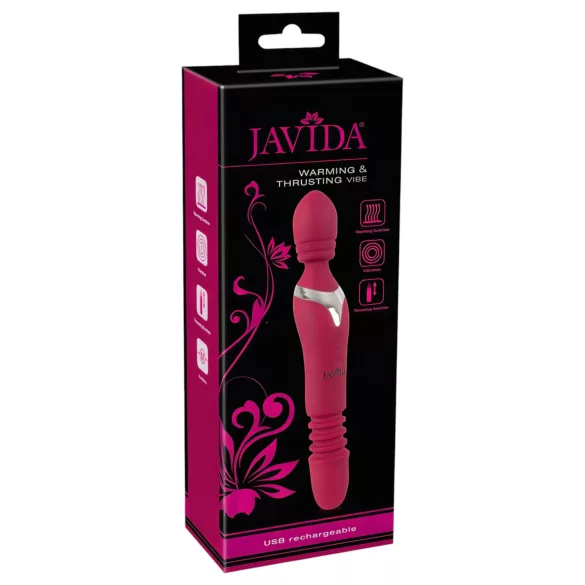 Javida Thrusting - 3in1 masseeriv vibraator (punane)