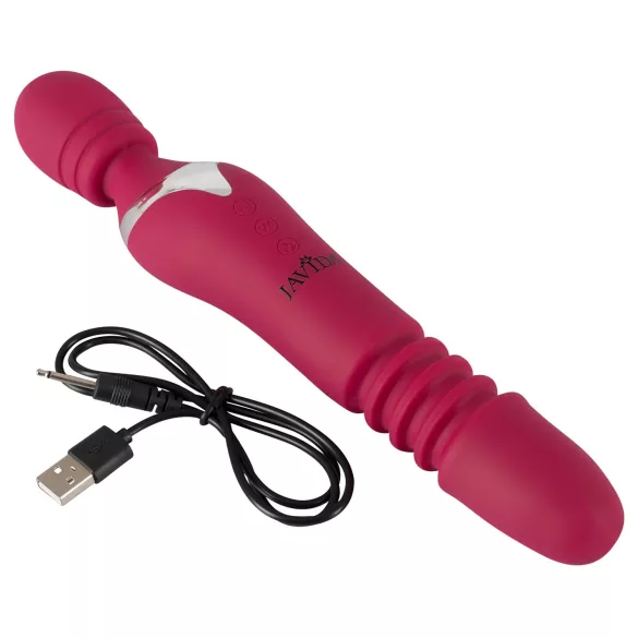 Javida Thrusting - 3in1 masseeriv vibraator (punane)