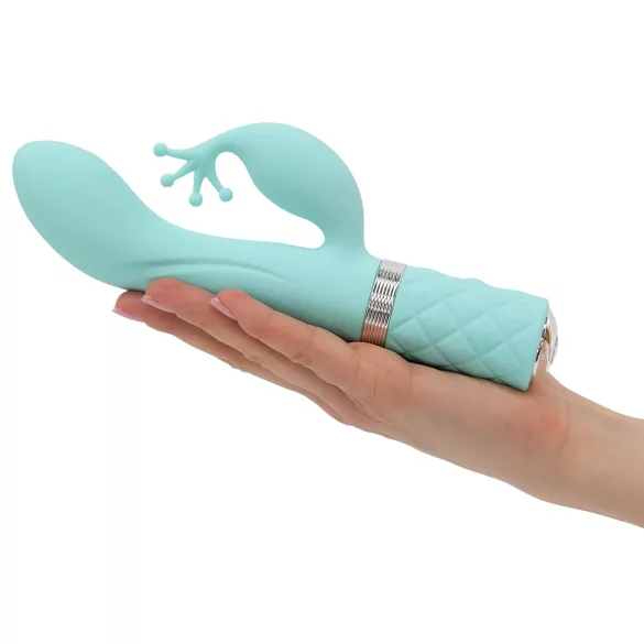 Pillow Talk Kinky - akuga, 2-mootoriga G-punkti vibraator (türkiissinine)