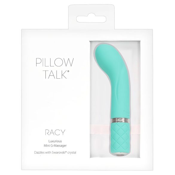 Pillow Talk Racy - akulaadijaga kitsas G-punkti vibraator (türkiissinine)