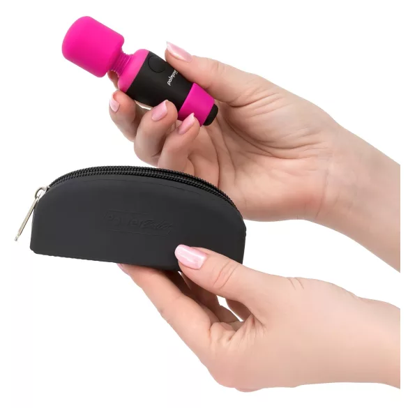 PalmPower Pocket Wand - mini vibraator massaažiks - roosa-must