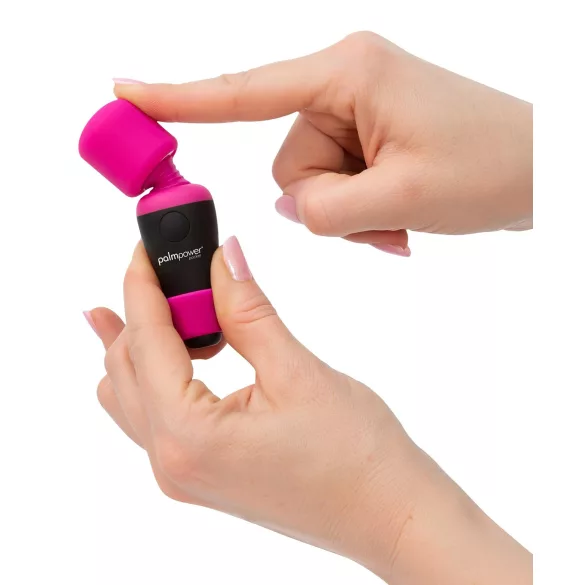 PalmPower Pocket Wand - mini vibraator massaažiks - roosa-must