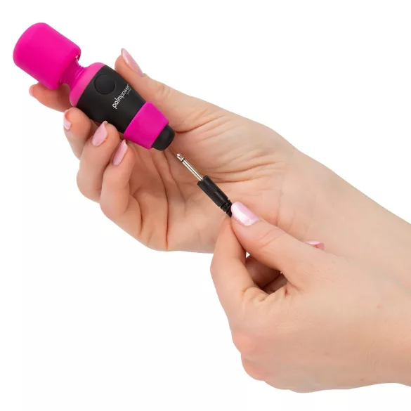 PalmPower Pocket Wand - mini vibraator massaažiks - roosa-must