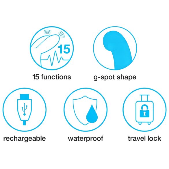 Happyrabbit - G-punkt vibraator - slim mudel - must