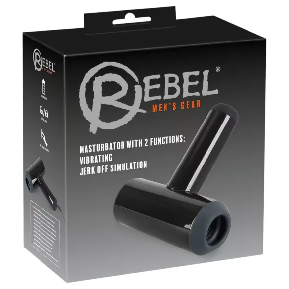 Rebel - akuga üles-alla liikuva vibreeriv masturbaator - must