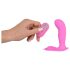 SMILE G-Spot Panty - akuga, juhtmeta strap-on vibraator (roosa)