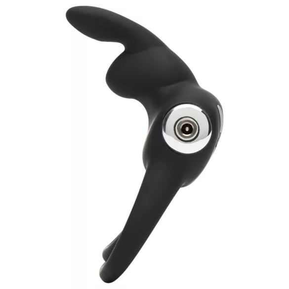 Happyrabbit - vibro peenise- ja munandite rõngas - veekindel, laetav, must