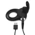 Happyrabbit - vibro peenise- ja munandite rõngas - veekindel, laetav, must