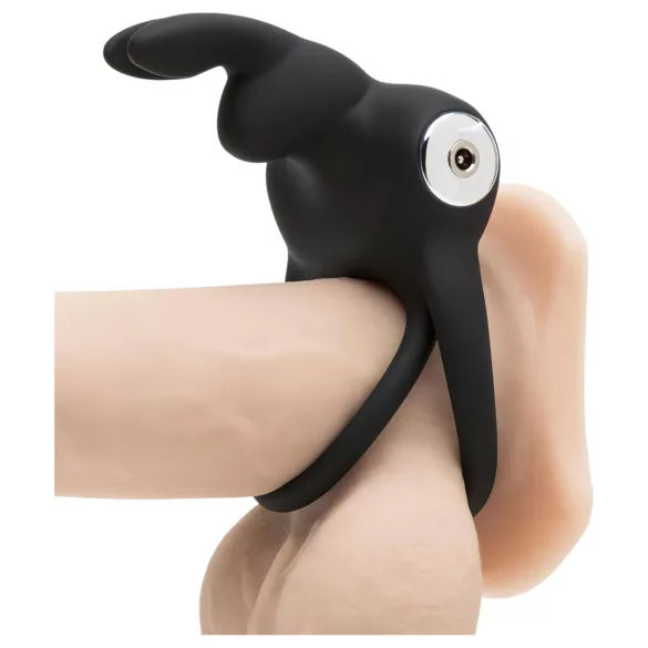 Happyrabbit - vibro peenise- ja munandite rõngas - veekindel, laetav, must
