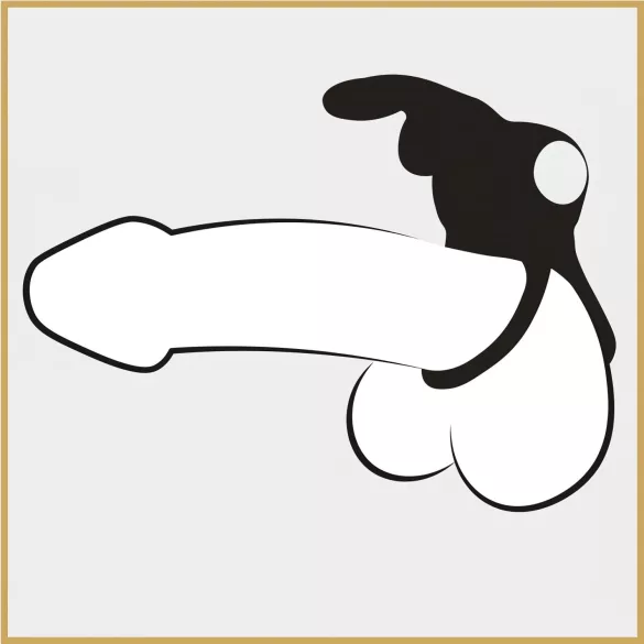 Happyrabbit - vibro peenise- ja munandite rõngas - veekindel, laetav, must