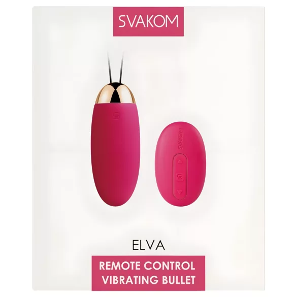Svakom Elva - vibro-muna kaugjuhtimispuldiga - laetav - punane
