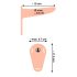 You2Toys - Strap-On - aku, kinnitatav vibraator (naturaalne)