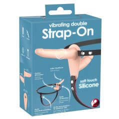 You2Toys - Strap-on topeltvibraator - naturaalne