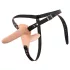 You2Toys - Strap-On - kinniseotav topeltvibraator (nahatooni)