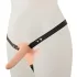 You2Toys - Strap-On - kinniseotav topeltvibraator (nahatooni)