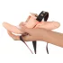 You2Toys - Strap-On - kinniseotav topeltvibraator (nahatooni)