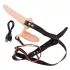 You2Toys - Strap-On - kinniseotav topeltvibraator (nahatooni)