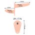 You2Toys - Strap-On - kinnitatav topeltvibraator (naturaalne)